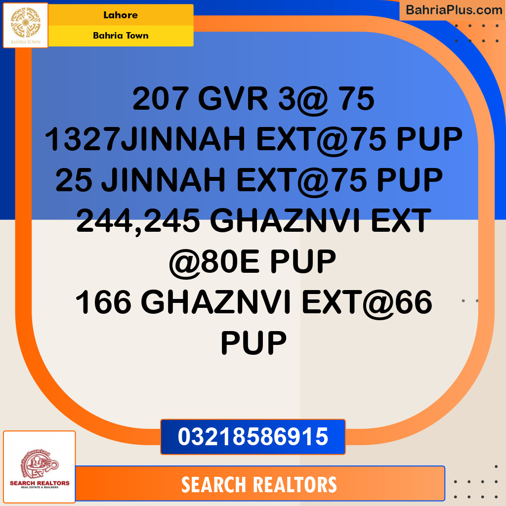 Residential Plot for Sale in Bahria Town, Lahore - (BP-263407)