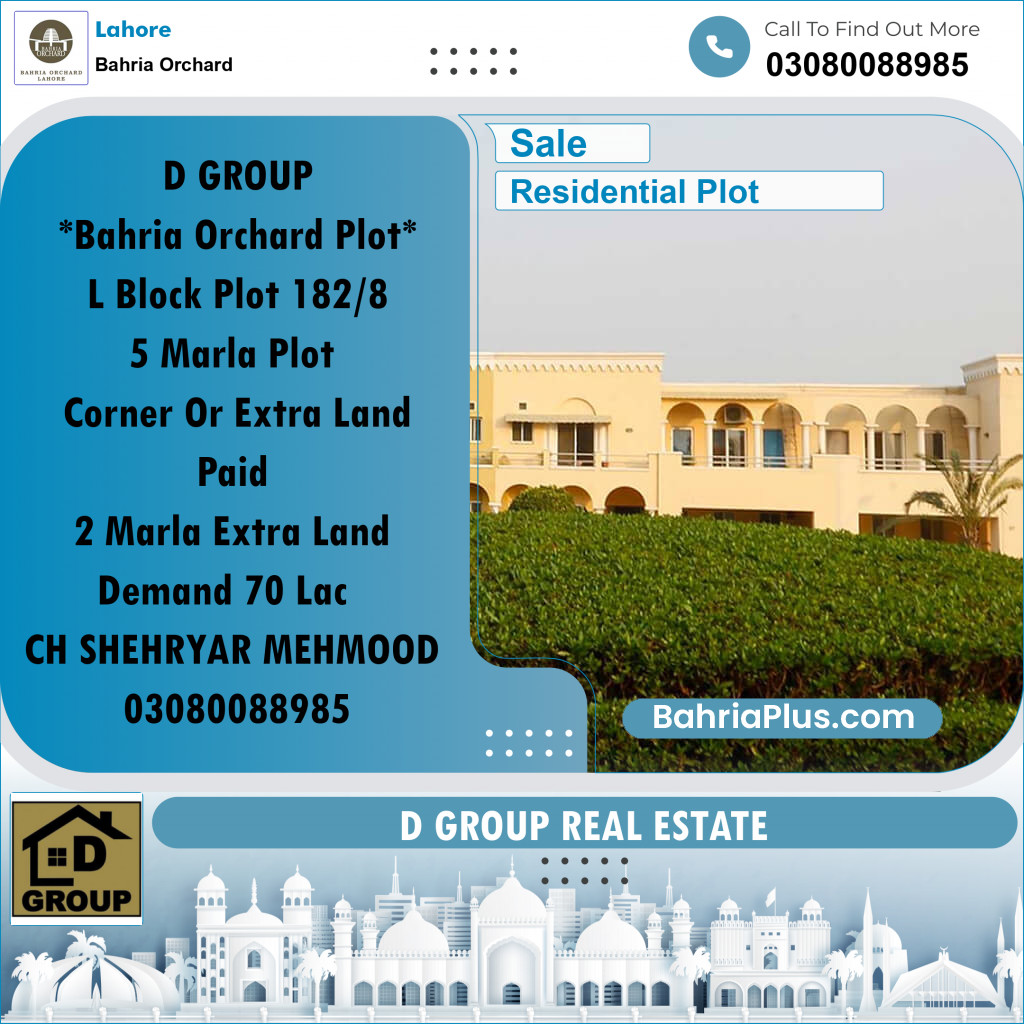 Residential Plot for Sale in Bahria Orchard, Lahore - (BP-263498)