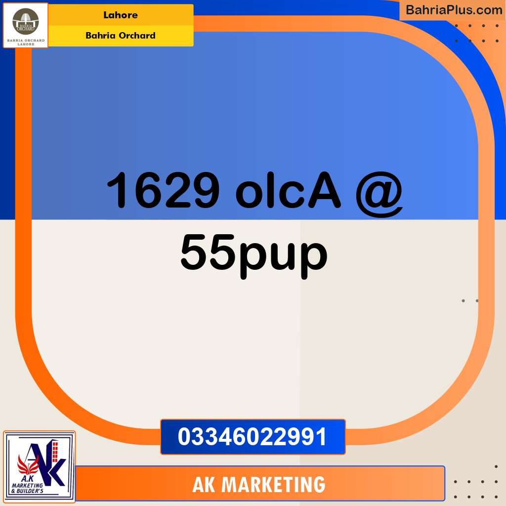5 Marla Residential Plot for Sale in Bahria Orchard, Lahore - (BP-263545)