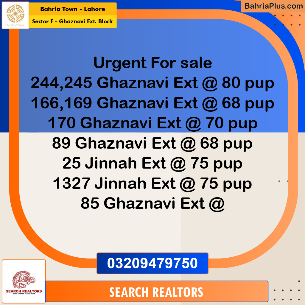 5 Marla Residential Plot for Sale in Sector F - Ghaznavi Ext. Block -  Bahria Town, Lahore - (BP-263559)