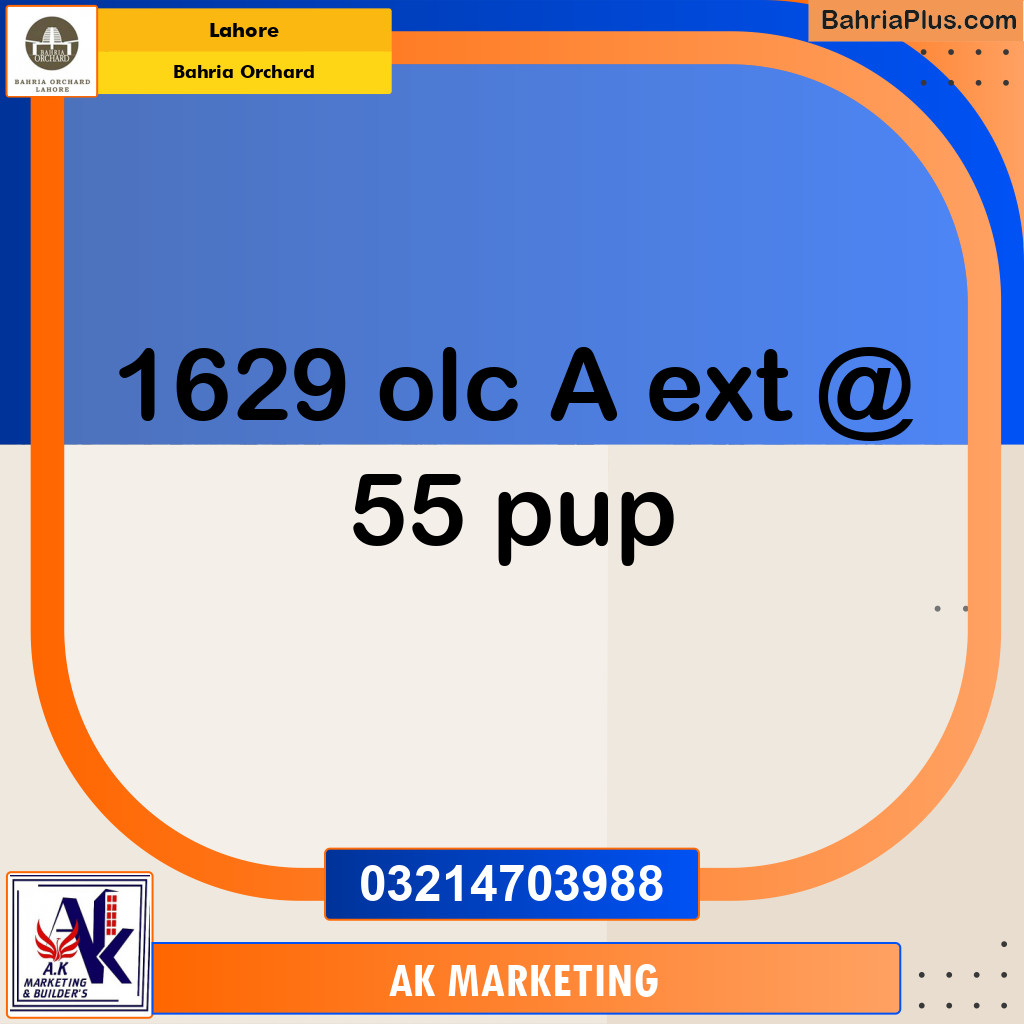 Residential Plot for Sale in Bahria Orchard, Lahore - (BP-263566)