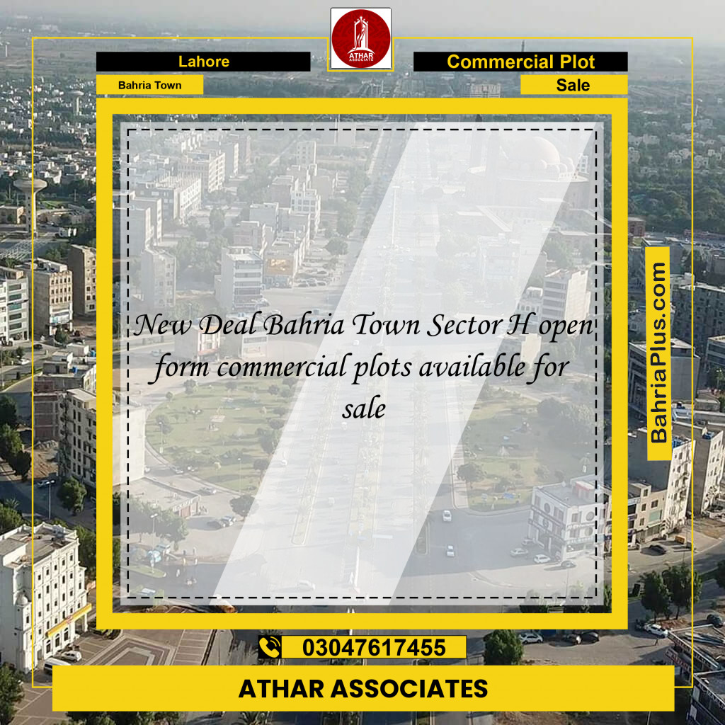 5 Marla Commercial Plot for Sale in Bahria Town, Lahore - (BP-263567)