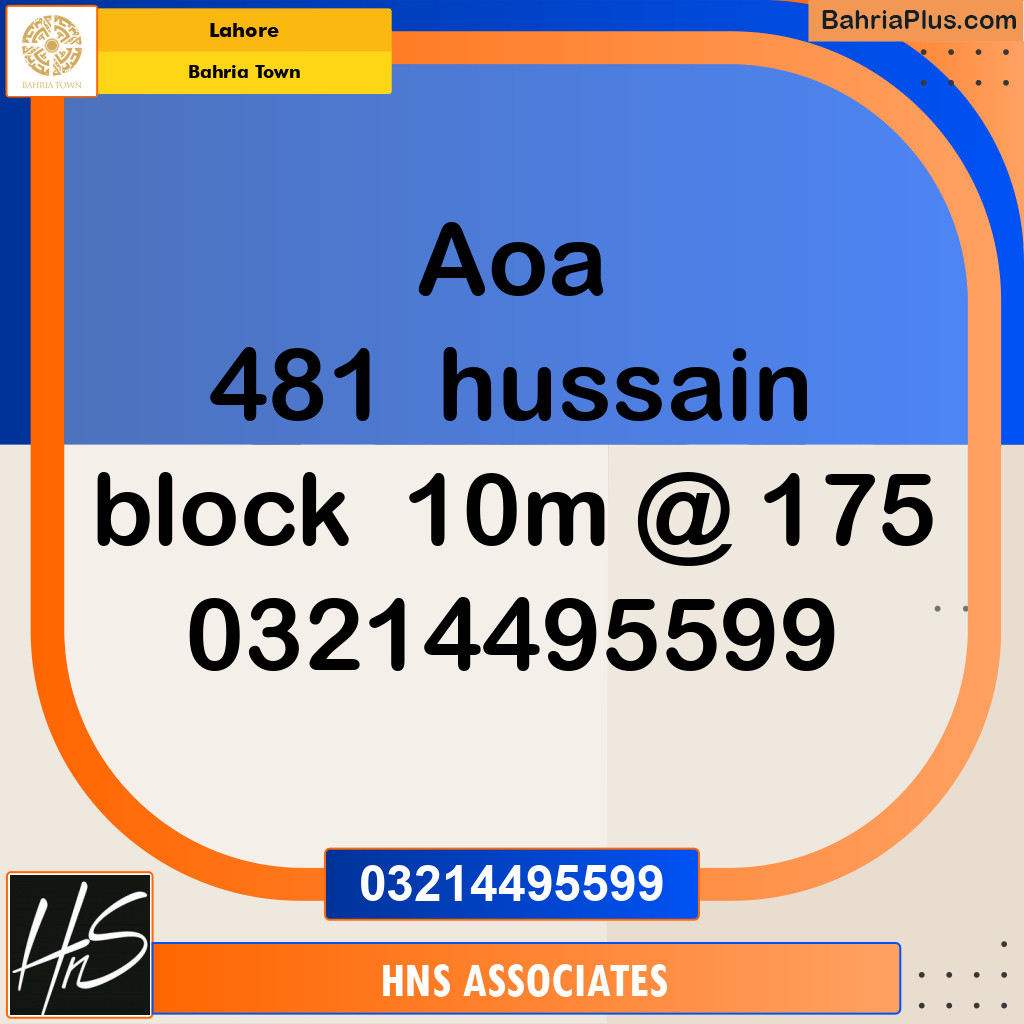 Residential Plot for Sale in Bahria Town, Lahore - (BP-263577)