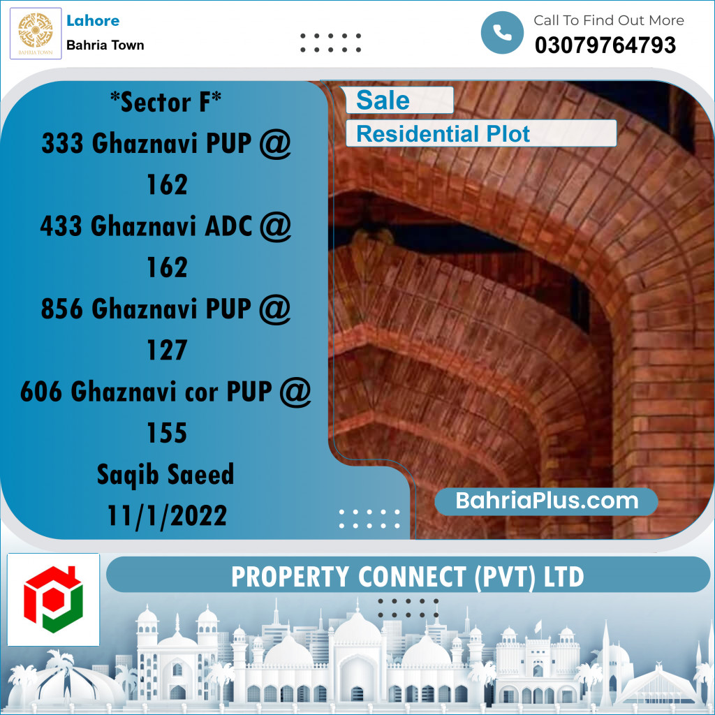 Residential Plot for Sale in Bahria Town, Lahore - (BP-263578)