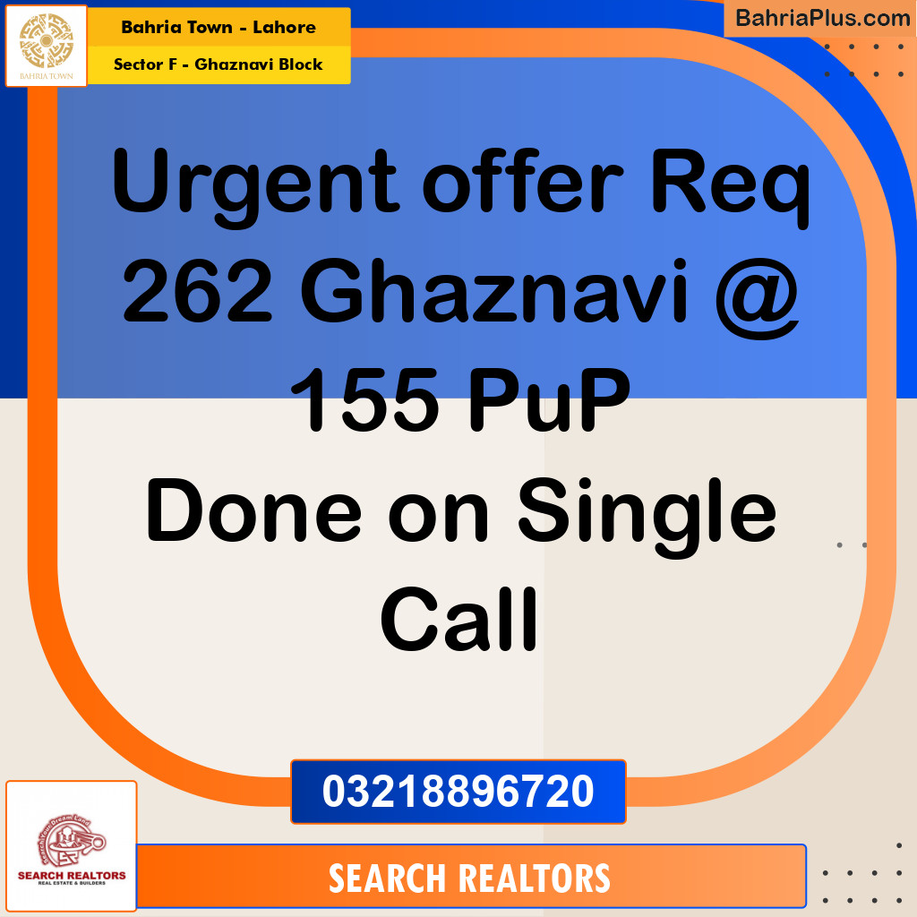 10 Marla Residential Plot for Sale in Sector F - Ghaznavi Block -  Bahria Town, Lahore - (BP-263614)