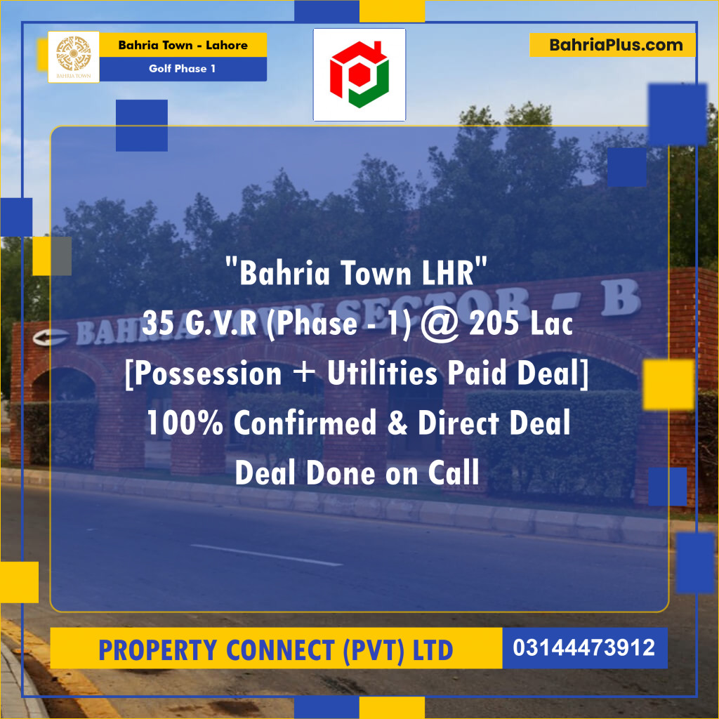 1 Kanal Residential Plot for Sale in Golf Phase 1 -  Bahria Town, Lahore - (BP-263630)
