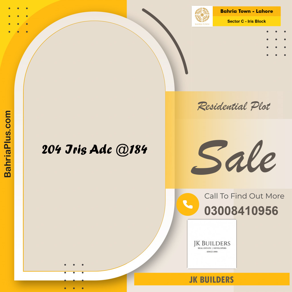10 Marla Residential Plot for Sale in Sector C - Iris Block -  Bahria Town, Lahore - (BP-263652)