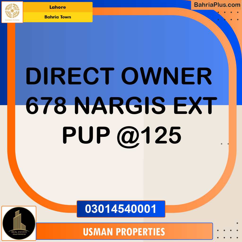 Residential Plot for Sale in Bahria Town, Lahore - (BP-263656)