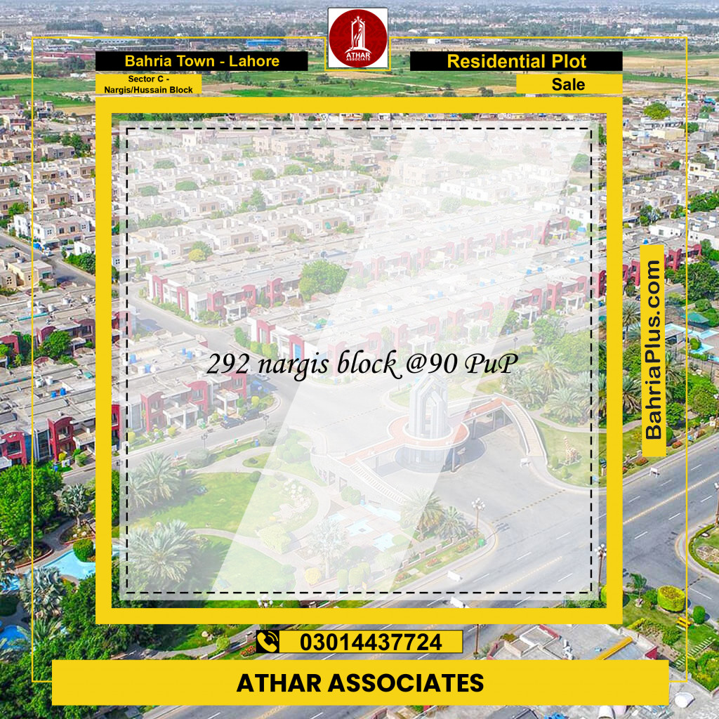 5 Marla Residential Plot for Sale in Sector C - Nargis/Hussain Block -  Bahria Town, Lahore - (BP-263658)