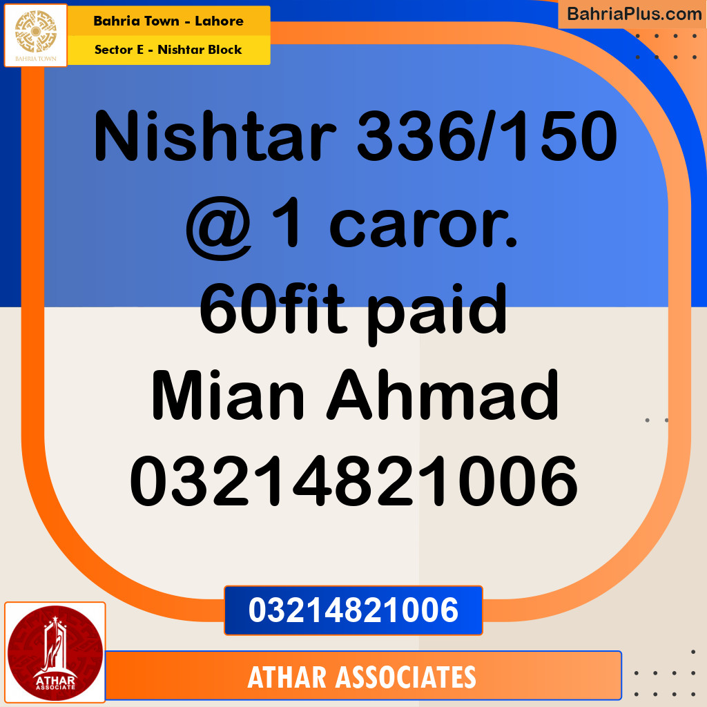 5 Marla Residential Plot for Sale in Sector E - Nishtar Block -  Bahria Town, Lahore - (BP-263659)