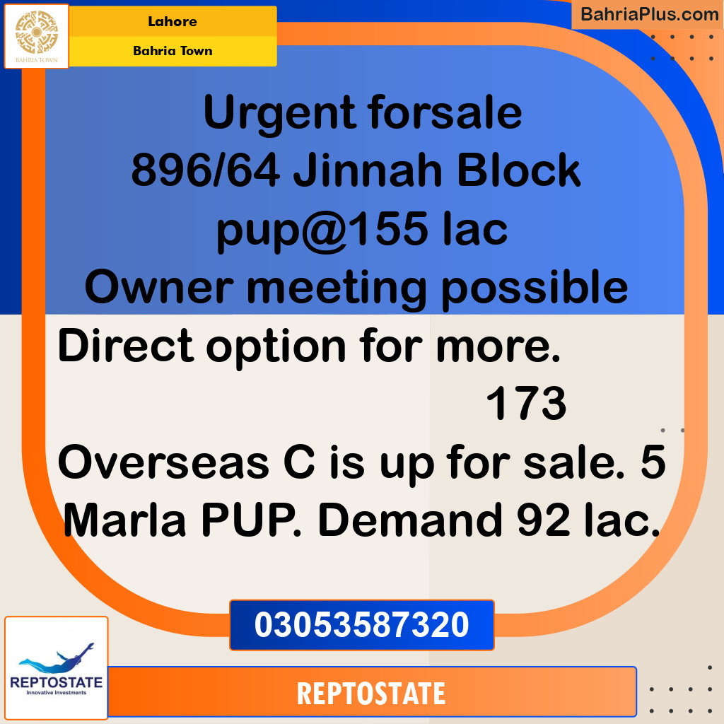 Residential Plot for Sale in Bahria Town, Lahore - (BP-263786)