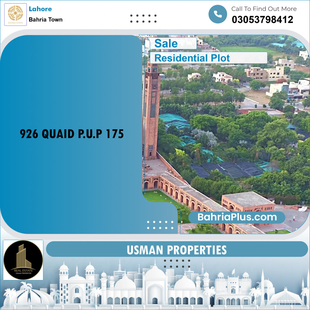 Residential Plot for Sale in Bahria Town, Lahore - (BP-263850)