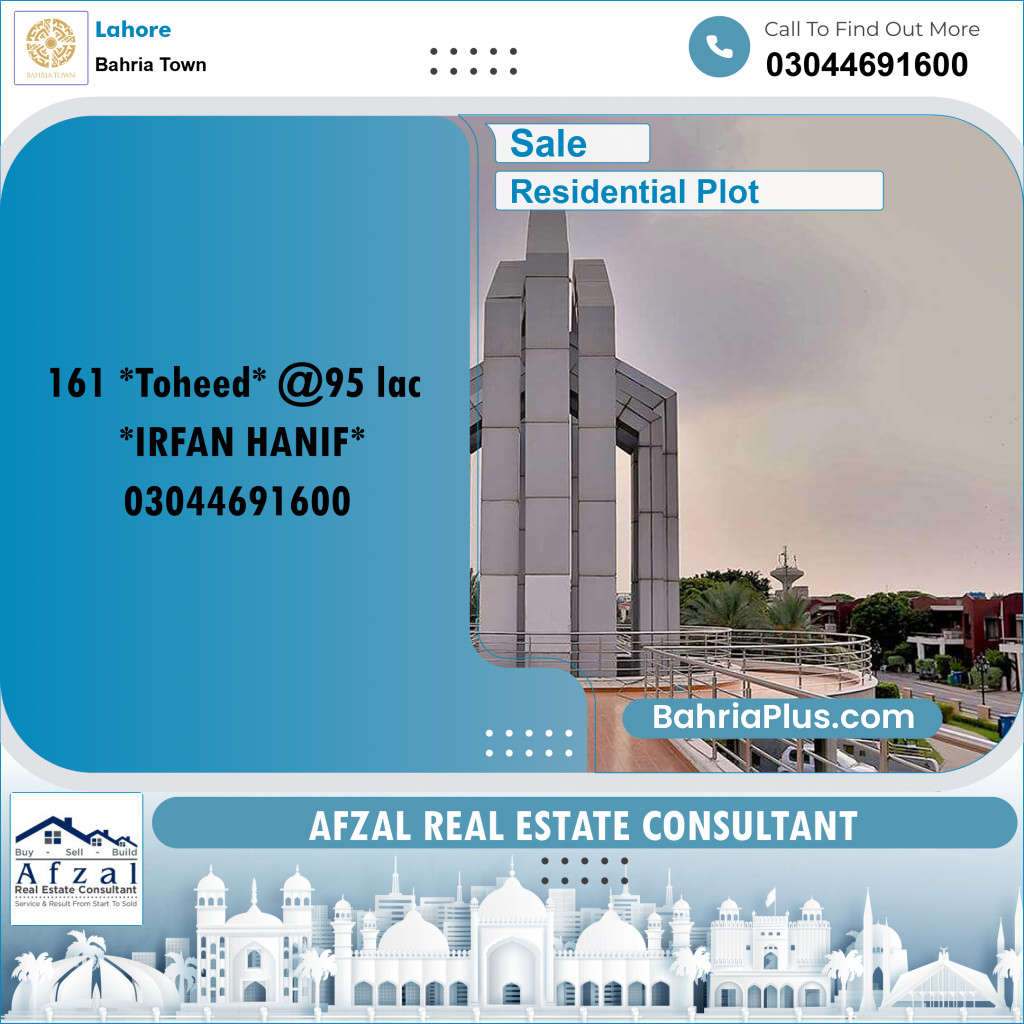 Residential Plot for Sale in Bahria Town, Lahore - (BP-263926)