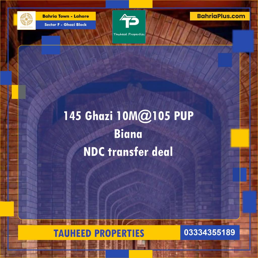 10 Marla Residential Plot for Sale in Sector F - Ghazi Block -  Bahria Town, Lahore - (BP-264016)