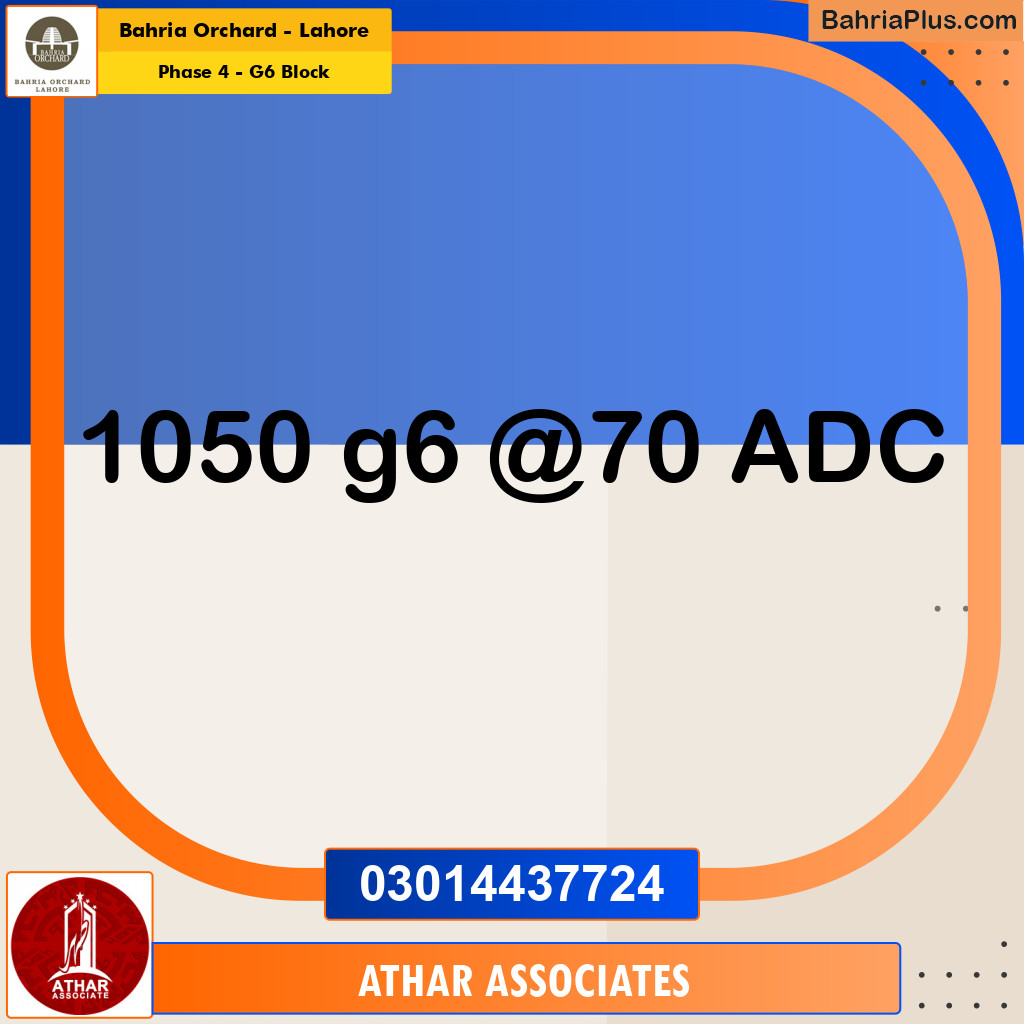 Residential Plot for Sale in Phase 4 - G6 Block -  Bahria Orchard, Lahore - (BP-264055)