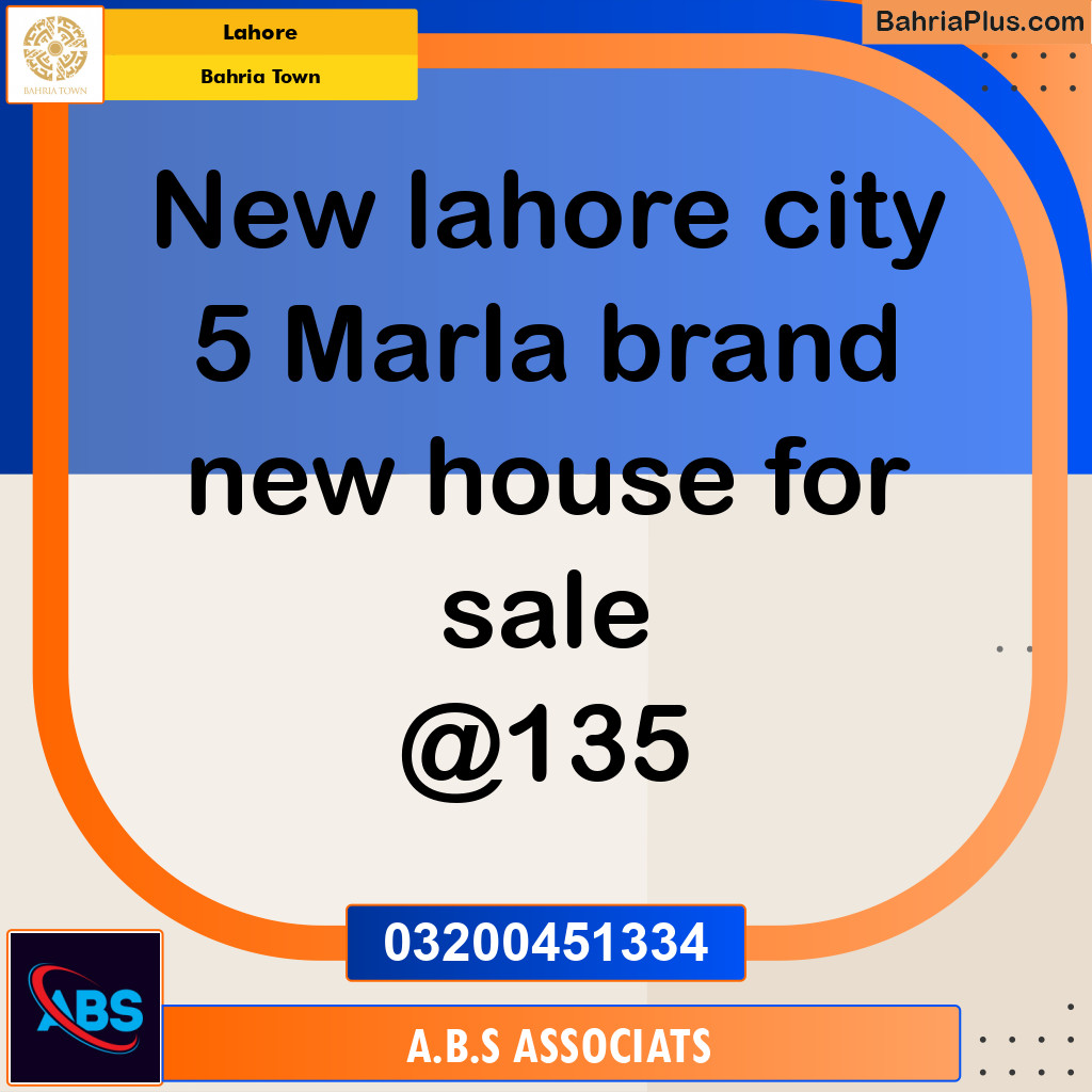 5 Marla Residential House for Sale in Bahria Town, Lahore - (BP-264082)