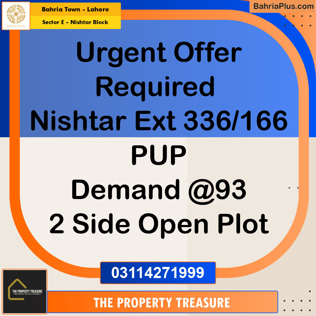 5 Marla Residential Plot for Sale in Sector E - Nishtar Block -  Bahria Town, Lahore - (BP-264127)