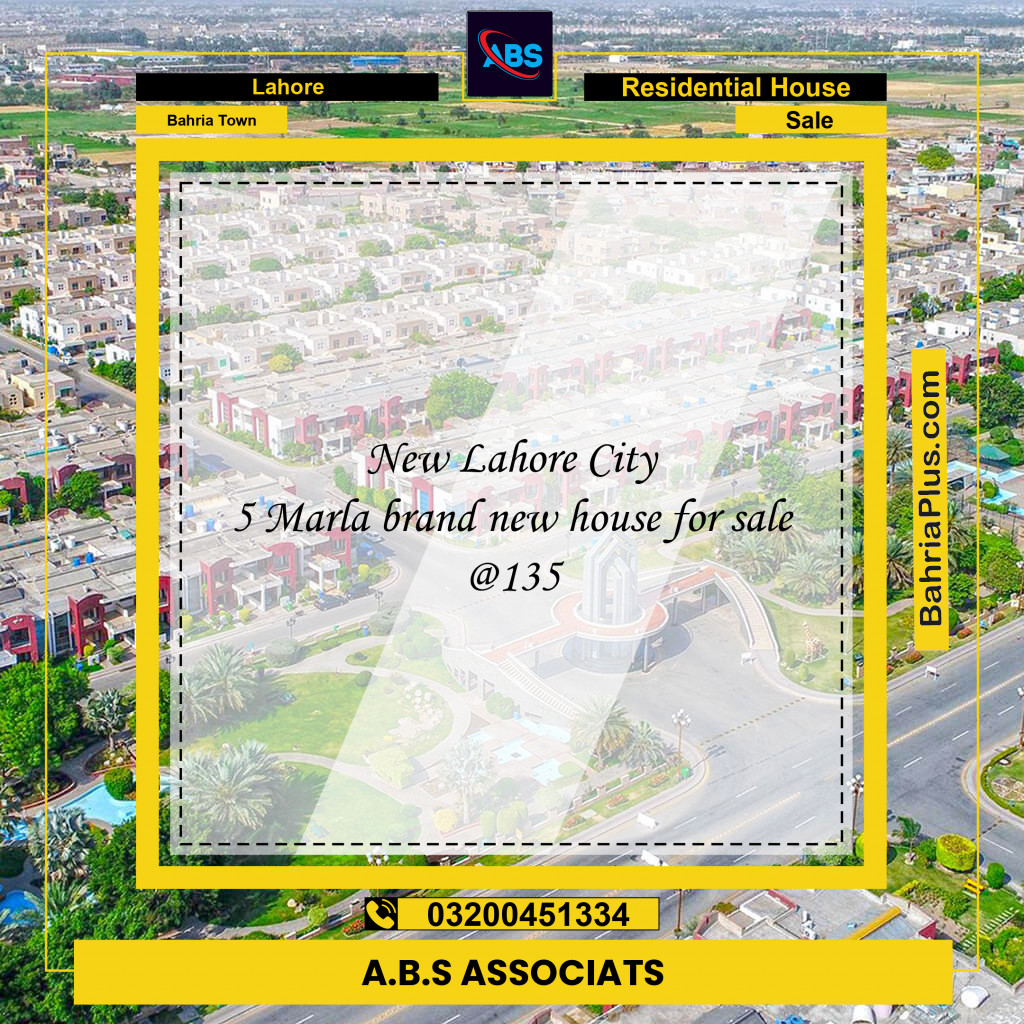 5 Marla Residential House for Sale in Bahria Town, Lahore - (BP-264182)