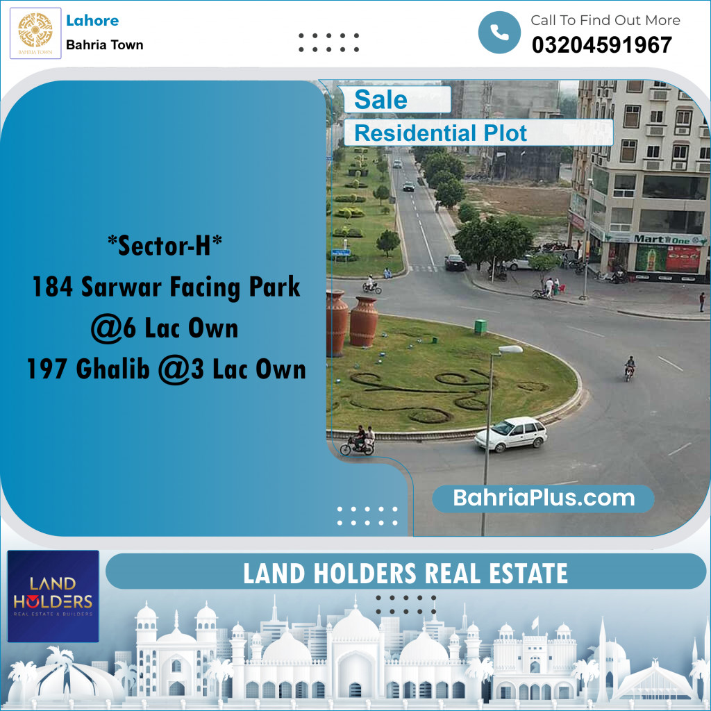 Residential Plot for Sale in Bahria Town, Lahore - (BP-264254)