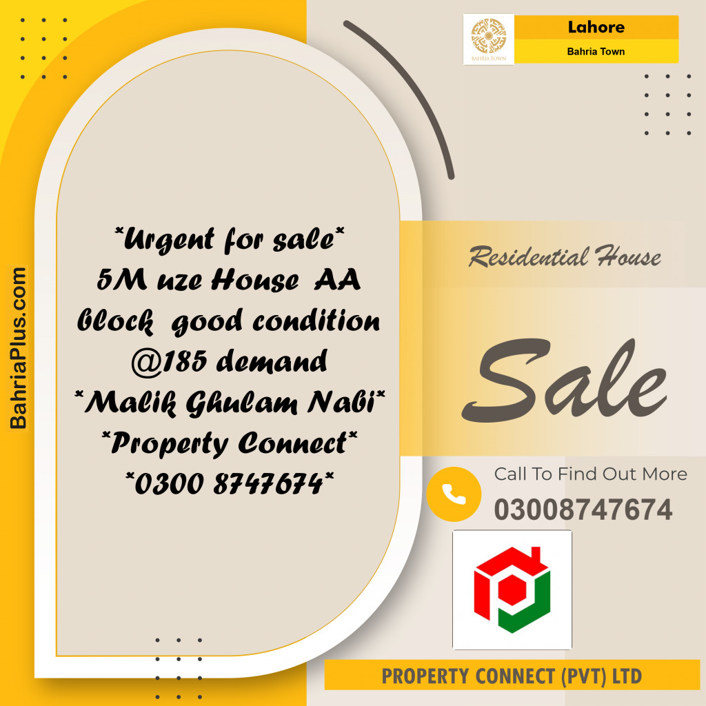 Residential House for Sale in Bahria Town, Lahore - (BP-264259)