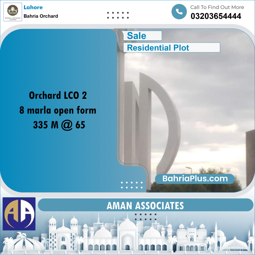 Residential Plot for Sale in Bahria Orchard, Lahore - (BP-264270)
