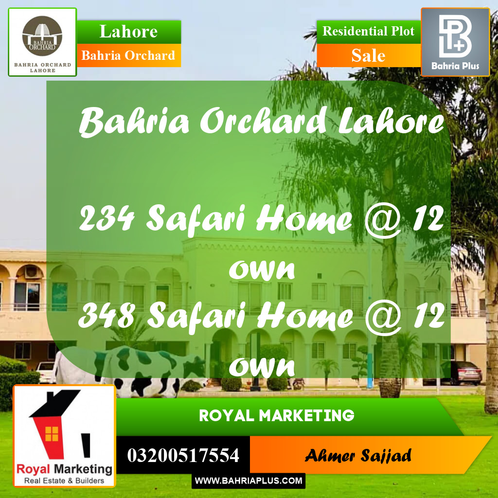 Residential Plot for Sale in Bahria Orchard, Lahore - (BP-264417)