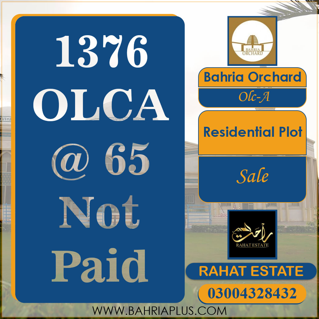 5 Marla Residential Plot for Sale in OLC-A Block -  Bahria Orchard, Lahore - (BP-264553)