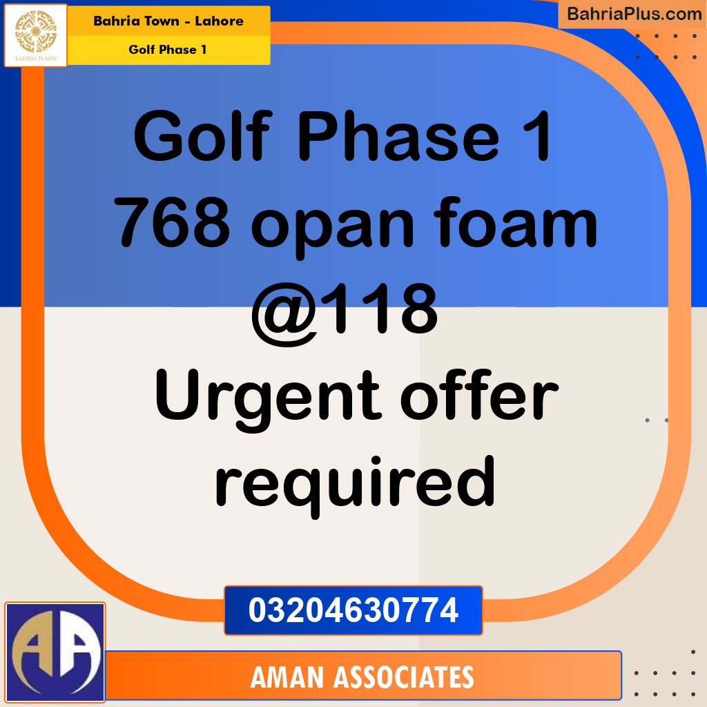 10 Marla Residential Plot for Sale in Golf Phase 1 -  Bahria Town, Lahore - (BP-264572)