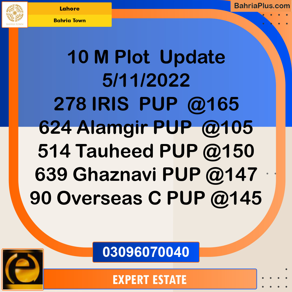 10 Marla Residential Plot for Sale in Bahria Town, Lahore - (BP-264668)
