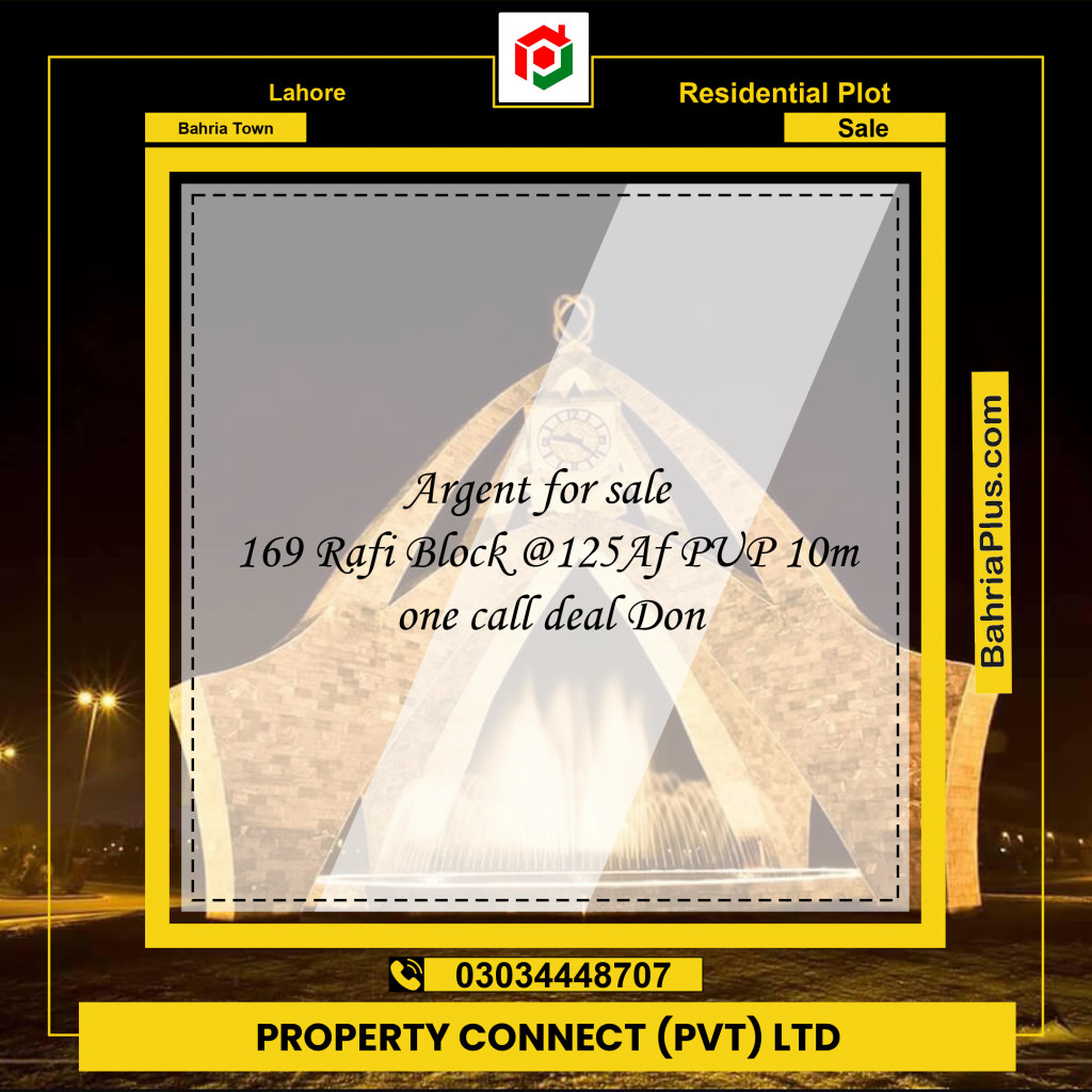 Residential Plot for Sale in Bahria Town, Lahore - (BP-264730)