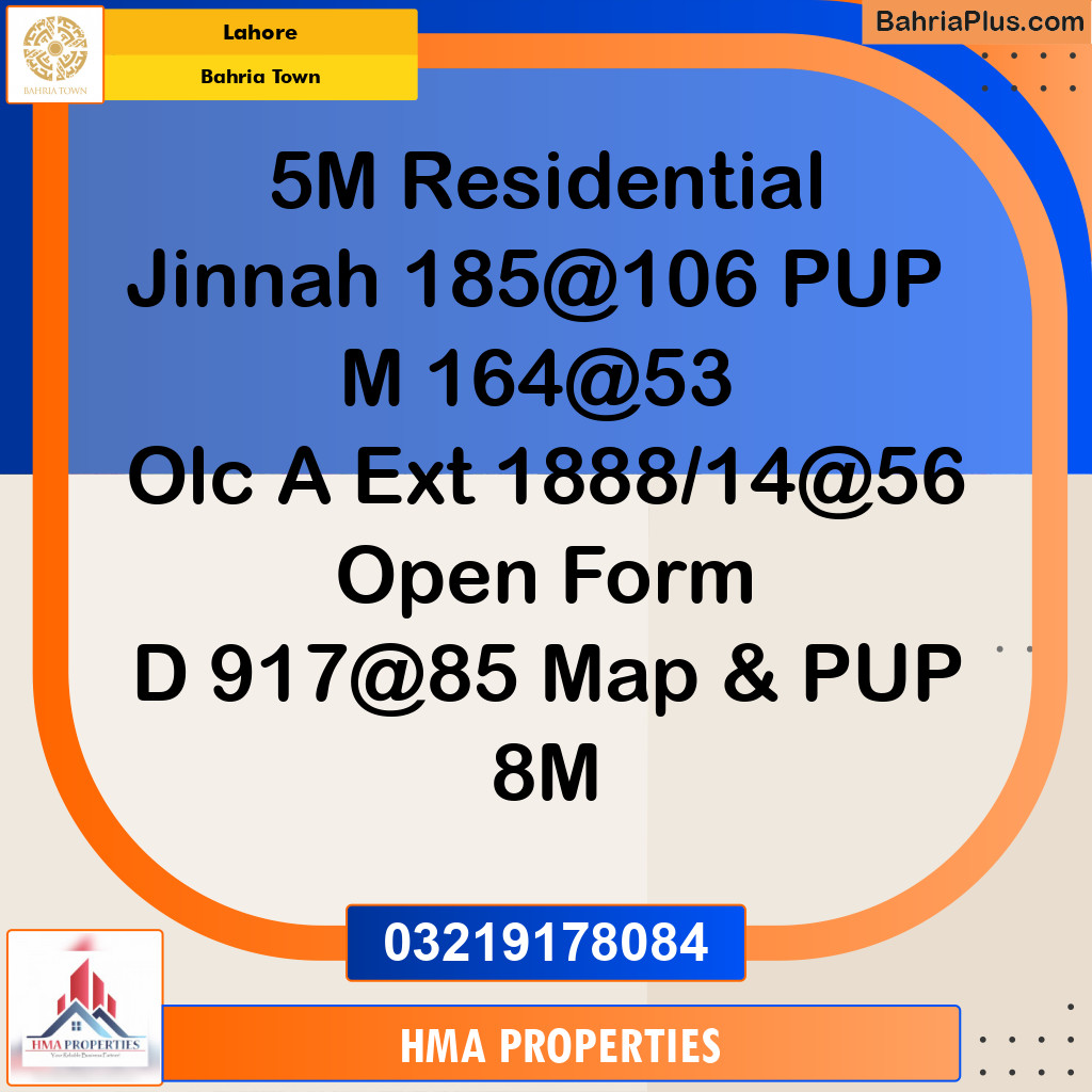 Residential Plot for Sale in Bahria Town, Lahore - (BP-264787)