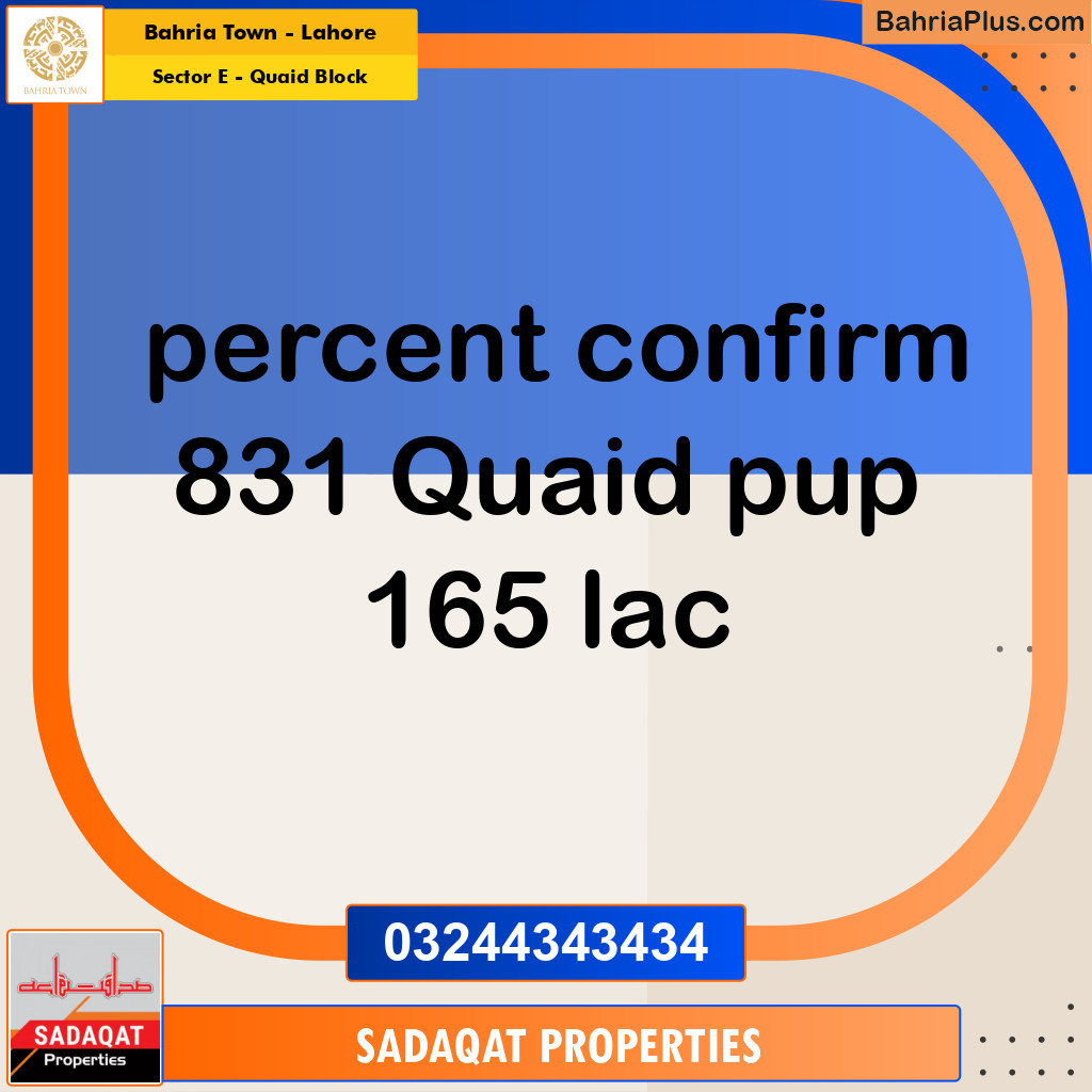 10 Marla Residential Plot for Sale in Sector E - Quaid Block -  Bahria Town, Lahore - (BP-264832)