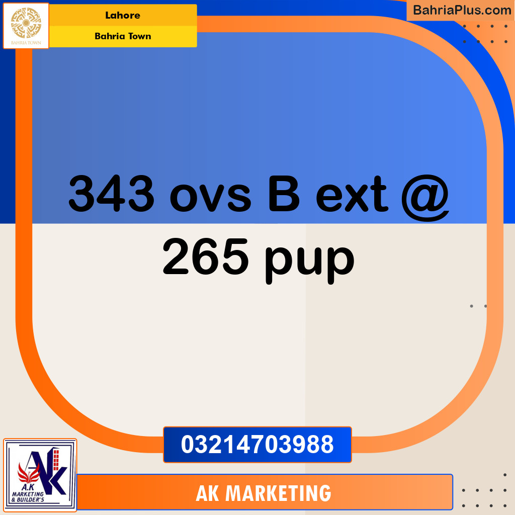 Residential Plot for Sale in Bahria Town, Lahore - (BP-264841)