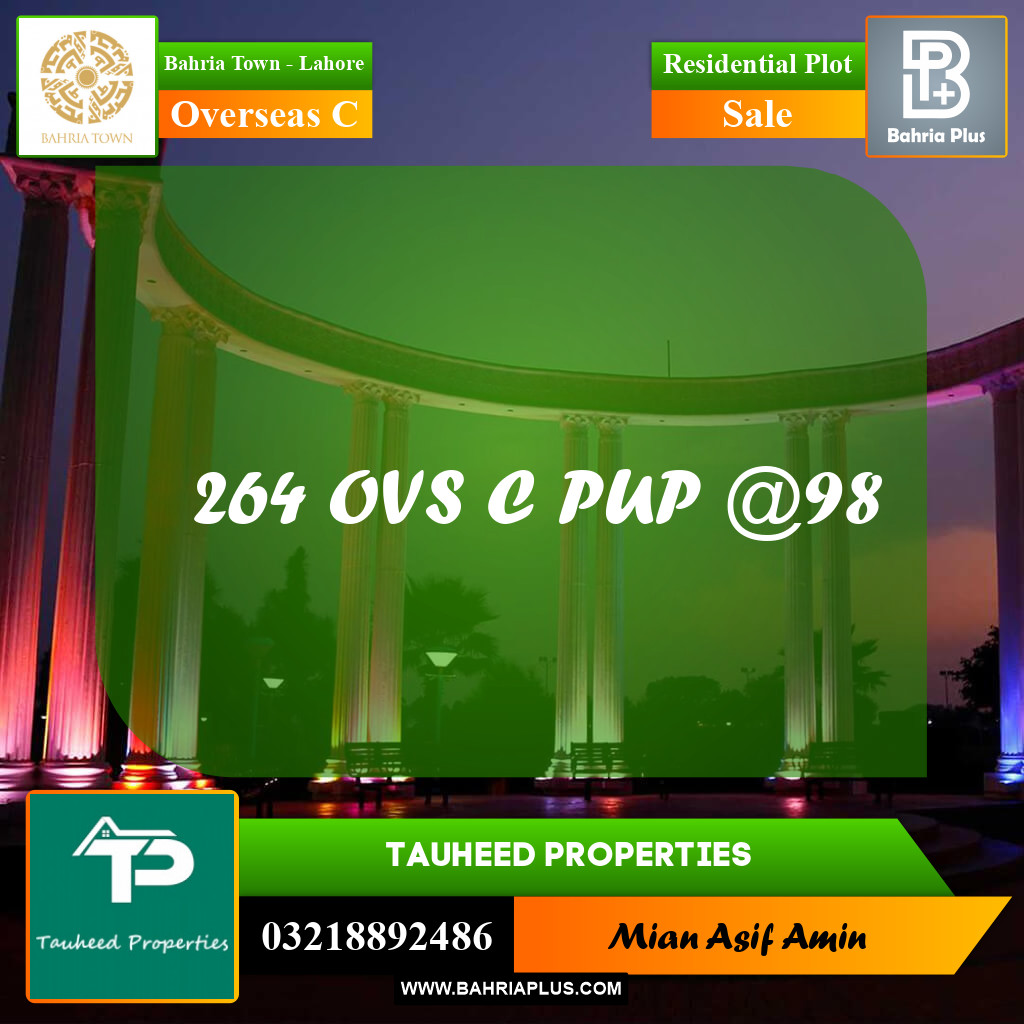 5 Marla Residential Plot for Sale in Overseas C -  Bahria Town, Lahore - (BP-264850)