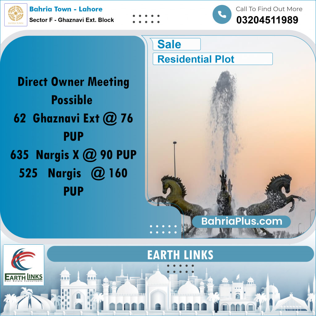 5 Marla Residential Plot for Sale in Sector F - Ghaznavi Ext. Block -  Bahria Town, Lahore - (BP-264938)