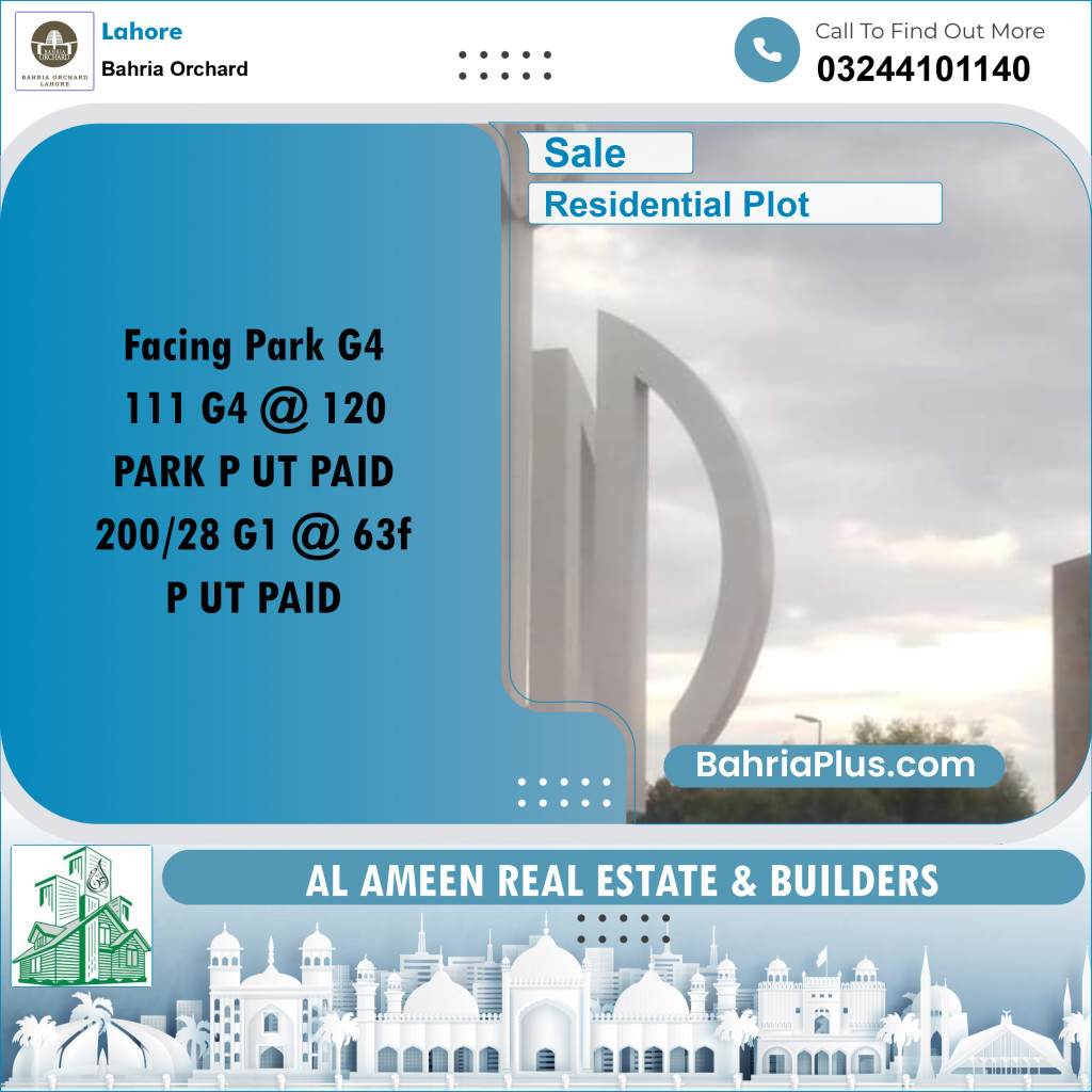 Residential Plot for Sale in Bahria Orchard, Lahore - (BP-264943)