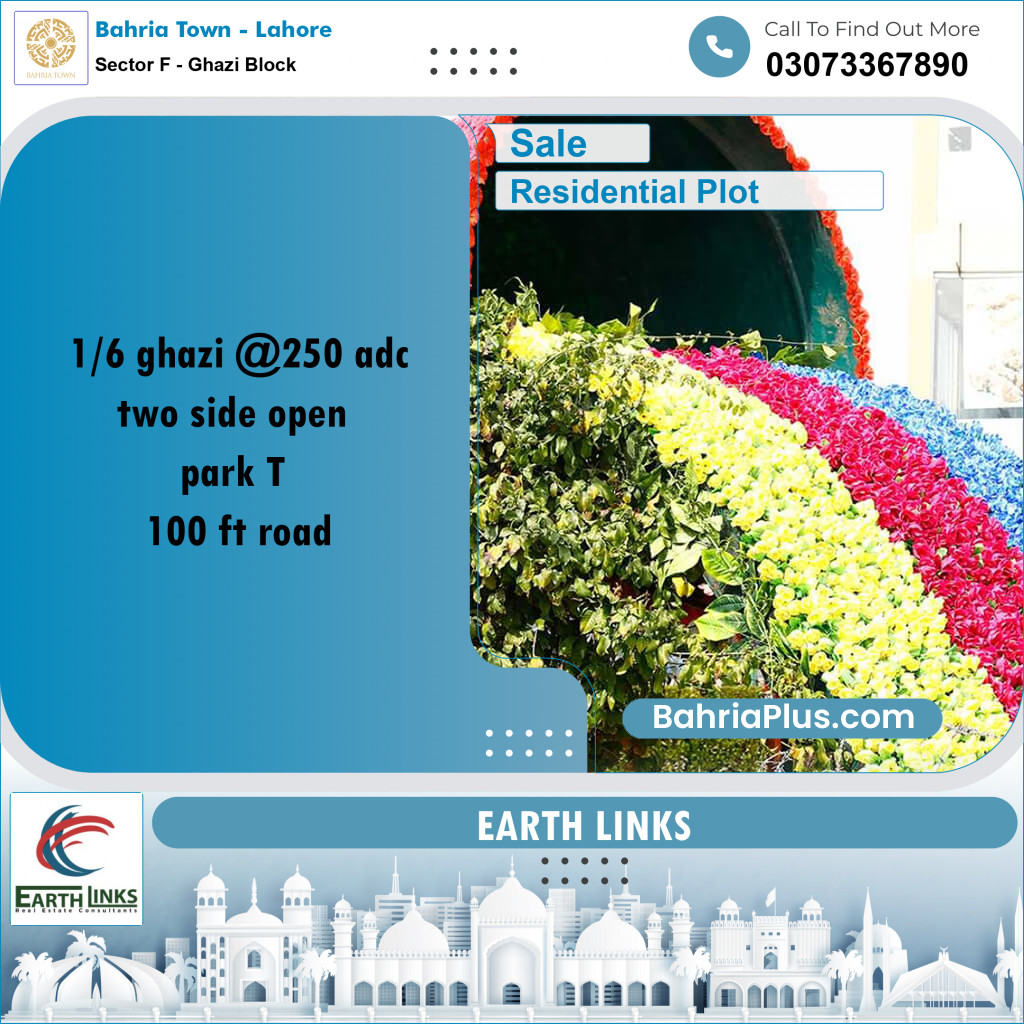 20 Marla Residential Plot for Sale in Sector F - Ghazi Block -  Bahria Town, Lahore - (BP-265148)