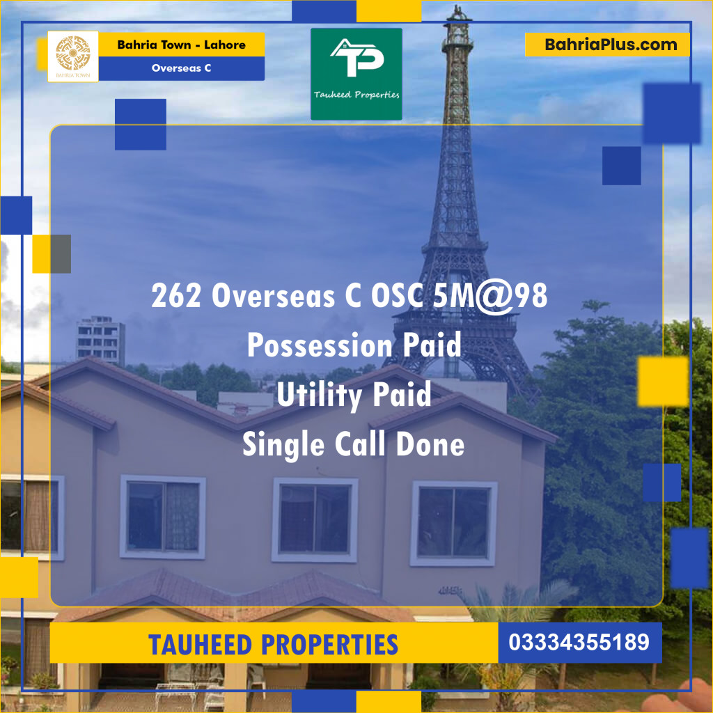 5 Marla Residential Plot for Sale in Overseas C -  Bahria Town, Lahore - (BP-265159)