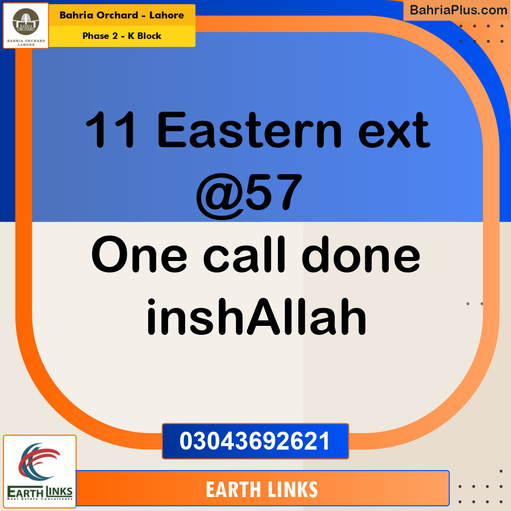 5 Marla Residential Plot for Sale in Phase 2 - K Block -  Bahria Orchard, Lahore - (BP-265172)