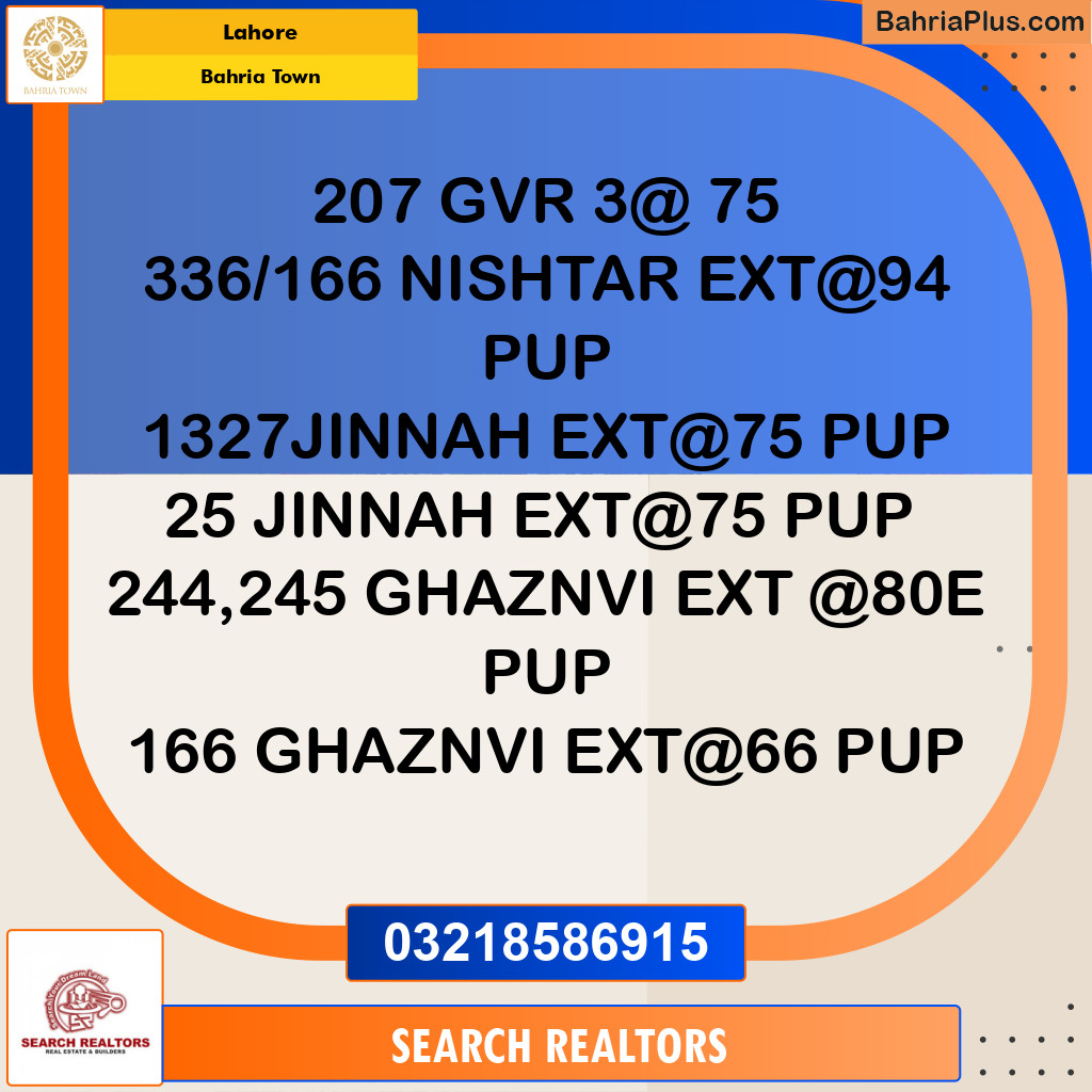Residential Plot for Sale in Bahria Town, Lahore - (BP-265254)