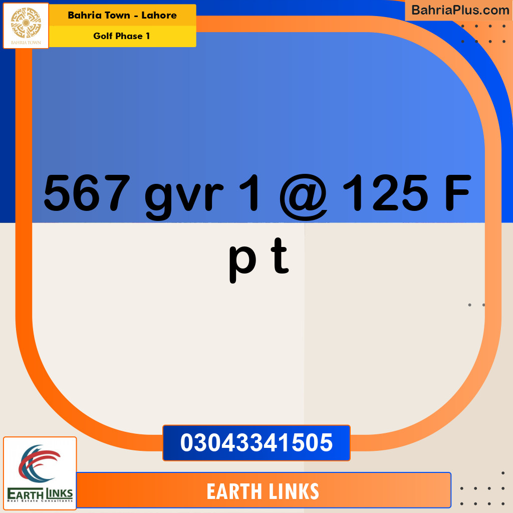10 Marla Residential Plot for Sale in Golf Phase 1 -  Bahria Town, Lahore - (BP-265337)