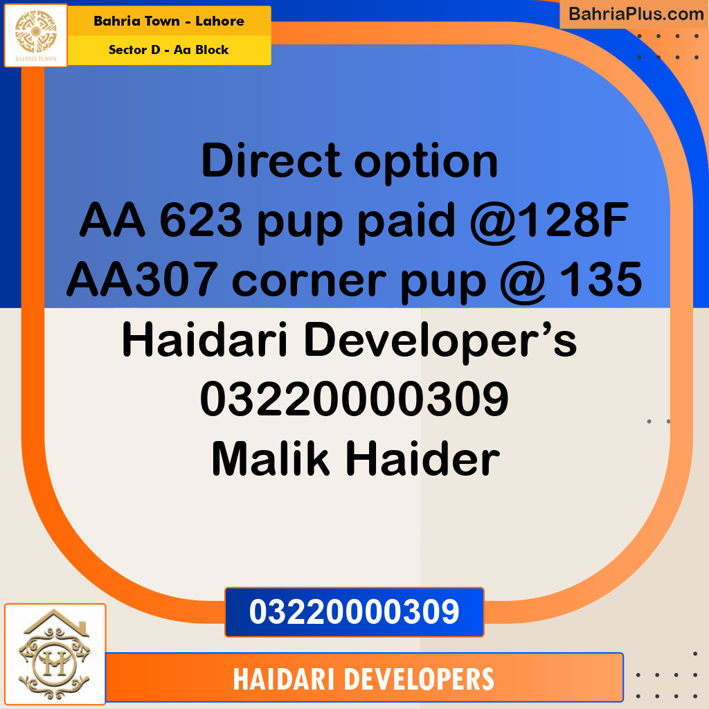 5 Marla Residential Plot for Sale in Sector D - AA Block -  Bahria Town, Lahore - (BP-265378)