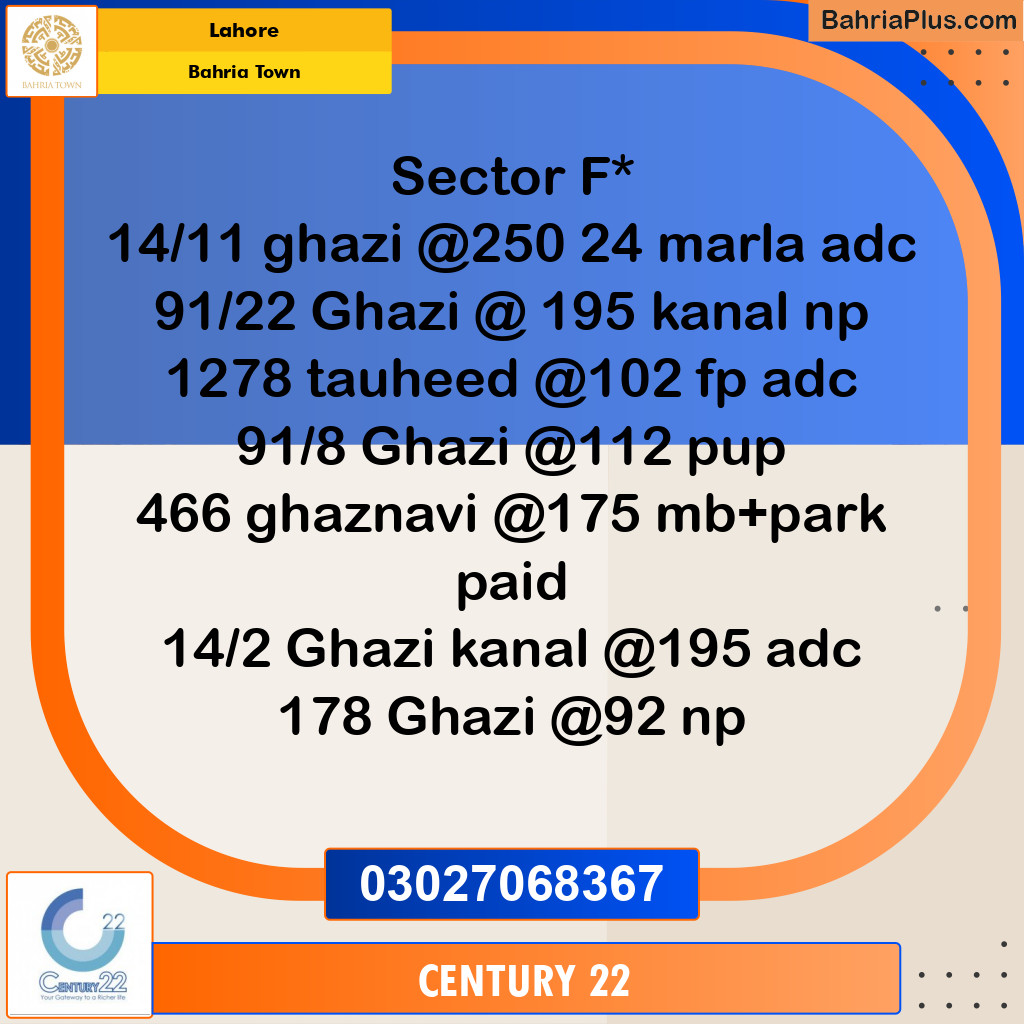Residential Plot for Sale in Bahria Town, Lahore - (BP-265434)
