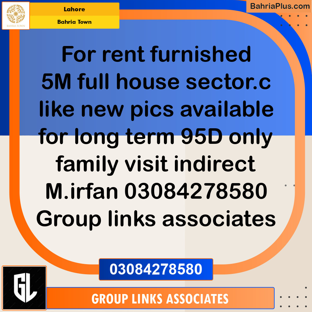 Residential House for Rent in Bahria Town, Lahore - (BP-265484)