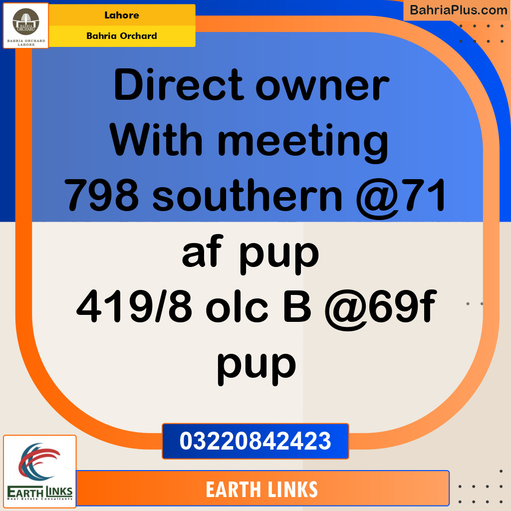 Residential Plot for Sale in Bahria Orchard, Lahore - (BP-265500)