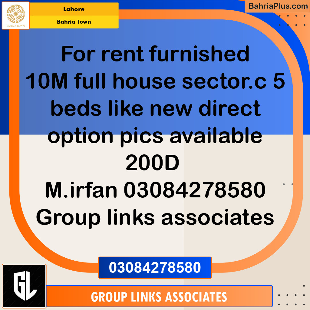 Residential House for Rent in Bahria Town, Lahore - (BP-265528)