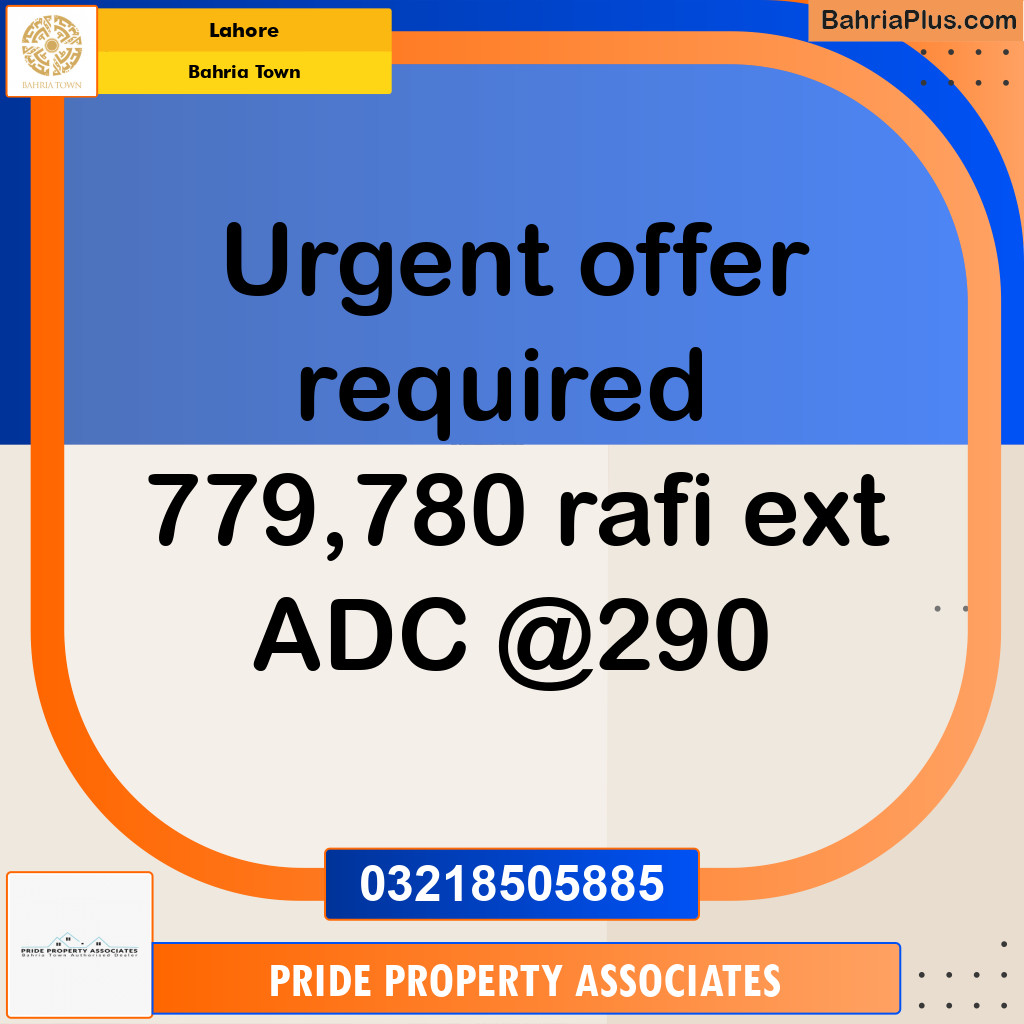 Residential Plot for Sale in Bahria Town, Lahore - (BP-265600)