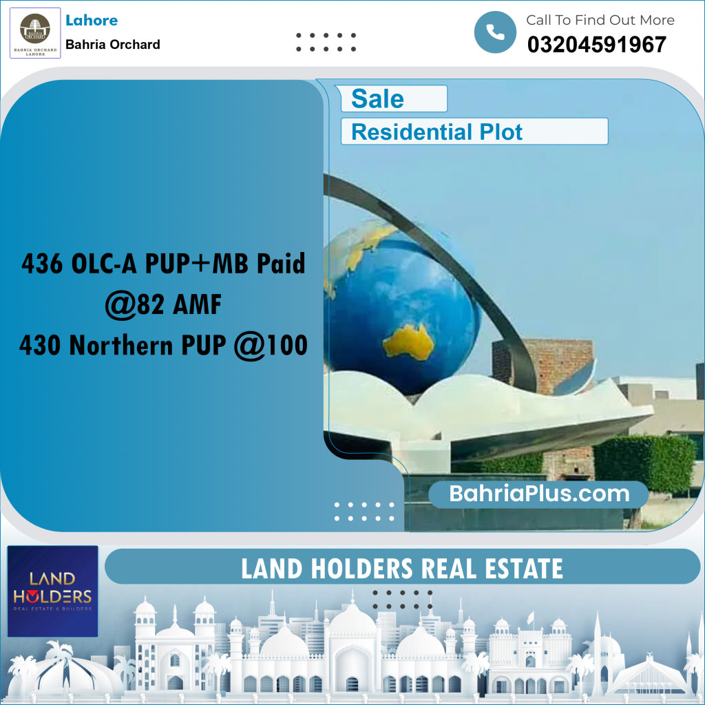 Residential Plot for Sale in Bahria Orchard, Lahore - (BP-265638)