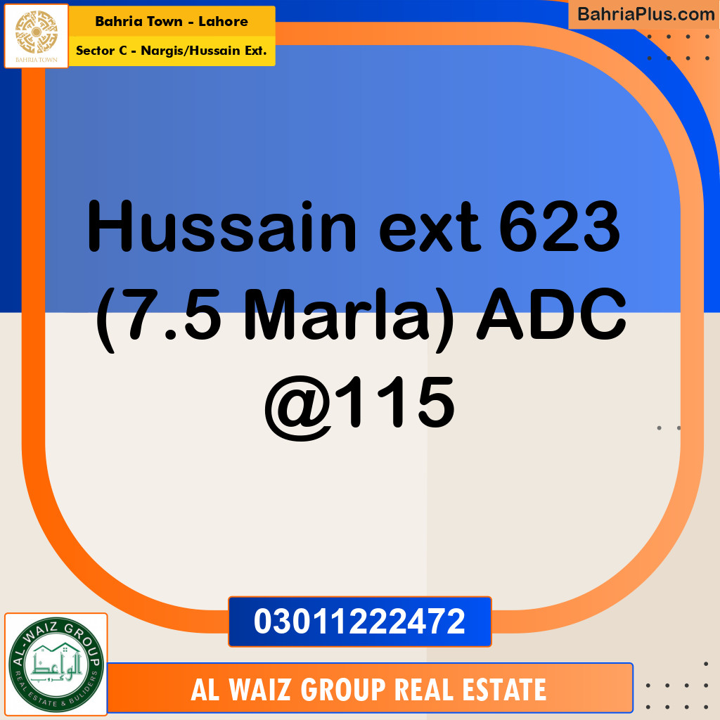 7.5 Marla Residential Plot for Sale in Sector C - Nargis/Hussain Ext. -  Bahria Town, Lahore - (BP-265754)
