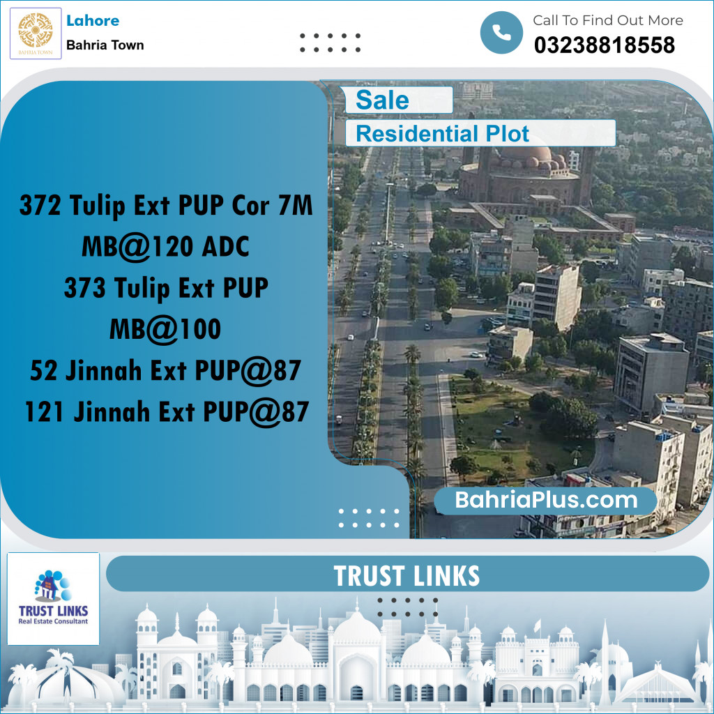 Residential Plot for Sale in Bahria Town, Lahore - (BP-265775)